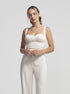 Soft Linen High Waist Palazzo Trousers